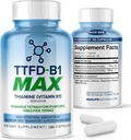 MAXLIFE NATURALS TTFD Thiamine B1 Supplement – 180 Capsules, High Potency Vitamin B1 Thiamine Supplement to Supports Optimal Nerve Function, TTFD-B1 Max Formula with Magnesium, Made in USA