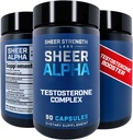Sheer Strength Labs Testosterone Booster T-Booster for Men - Clinically Backed Dose, Strongest Formula - Made in USA - Premium Blend of Fadogia Agrestis Tongkat Ali and Shilajit. 30 Υπηρεσίες
