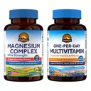 Vitalitown Magnesium Complex & Daily Multivitamin Bundle (Pack of 2) | Magnesium 400mg (Item 1) & Multivitamin with Iron, Zinc (Item 2)