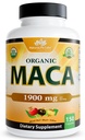 NaturaLife Labs Organic Maca Root – Black, Red & Yellow – 1900 mg per Serving – 150 Capsules – Gelatinized Peruvian Maca – Non-GMO, Gluten-Free, Vegan