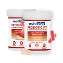 MultiBlue Probiotic Fit – Supports Natural GLP-1 & Appetite Control for Women & Men, Bifidobacterium B-420, Digestive & Gut Health, 10 Probiotic Strains, 60 Billion CFU, Prebiotic + Vitamin D3, 60ct