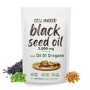 Black Seed Oil Softgels - 300 Capsules, 3000mg Per Serving with Oregano Oil, Vitamin C, D3 & Zinc, Cold-Pressed