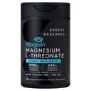 SPORTS RESEARCH Magtein Magnesium L- Threonate Advanced (2000 MG Magnesium L-Threonate 144 MG Elemental Magnesium Per Serving) 135 Veggie CapsulesPlus Bonus 2 Sugar Free White Peach Hydration Sticks