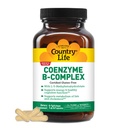 Country Life Coenzyme B-Complex, 120 Capsules – Supports Energy & Metabolism, Mood & Cognitive Function – Vegan, Gluten-Free, Bioavailable B Vitamins with Choline