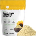 Kate Naturals Sunflower Lecithin Powder for Baking Bread, Gummies, Cooking. Lecithin Supplement for Clogged Milk Ducts. Substitute for Soy Lecithin Powder (4oz, Non-GMO)