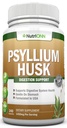 NutriONN PSYLLIUM Husk Capsules - 1450mg Per Serving - 240 Capsules - Double Strength - Premium Psyllium Fiber Supplement - Great for Digestion and Regularity - 100% Natural Soluble Fiber