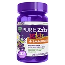 Pure Zzzs Kidz + Immunity by Vicks, Melatonin Sleep Aid Gummies for Kids and Children, Zinc for Immune Support, Low Dose Melatonin, Berry Flavored, 42 Gummies