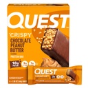 Quest Nutrition Crispy Chocolate Peanut Butter Hero Protein Bar, 18g Protein, 1g Sugar, 3g Net Carb, Gluten Free Protein Snack, Keto Friendly, 4 Count