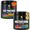 Alpha Tribe Men's Multivitamin Bundle | Natural Testosterone for Men with Tongkat Ali + Multivitamin with Sea Moss, Ashwagandha & Elderberry | Strength, Stamina & Immune Support