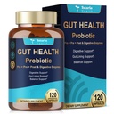 14-in-1 Gut Health with Probiotics, Prebiotics, Postbiotics & Digestive Enzymes for Women & Men, 60 Billion CFU Probiotics for Digestion, Strong Immunity, Skin, Complete Gut Health (120 Capsules)