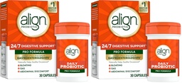 Align Probiotic,Pro Formula,Probiotics for Women and Men,Probiotics for Digestive Health,Men and Womens Probiotic Capsules Help Relieve Occasional Bloating & Gas*,30 Capsules,(Pack of 2)
