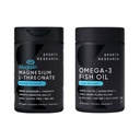 Sports Research® Cognitive Health Pack - Triple Strength Omega 3 Fish Oil EPA DHA Fatty Acids from Wild Alaskan Pollock & Magtein Magnesium L-Threonate