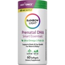 Rainbow Light Prenatal DHA Vitamins for Women | 60 Softgels | Omega 3 Fish Oil (DHA & EPA) | Supports Mom & Baby’s Health from Conception to Nursing