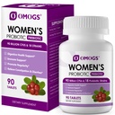 OMOGS Women's Probiotic, with Cranberry Extract, Organic Prebiotics & Vitamin C, 90 Billion CFUs,18 Strains, Help for Boost Immune, Digestive, Gut Health & Women's Health, Gluten & Soy Free,90 Tablets