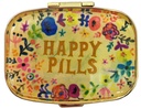 Battery Adapter Convertor for AAA to AA (8PCS)+Cute Pill Case to Hold Vitamins/Tylenol/Fish Oil/Supplements/Meds/Tablet for Purse/Pocket(Happy Pills)