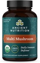 Αρχαίο συμπλήρωμα μανιταριών διατροφής, Organic Multi Mushroom Ανοσοποιητικό δισκίο υποστήριξης, υποστηρίζει απόκριση στρες, χωρίς γλουτένη, Παλαιό και Κέτο φιλικό, 60 Count