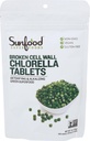 Sunfood Superfoods Broken Cell Wall Chlorella Tablets - Chlorophyll, Chlorella Green Algae Tablets for Women & Men, Source of Protein, Iron, Beta Carotene & B Vitamins, Non GMO, Vegan - 4 oz Bag
