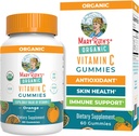 MaryRuth Organics Adult Vitamin C Gummies | USDA Organic | Vegan Chewable Vitamin C Gummies for Ages 14+ | for Immune Support & Overall Wellness | Vegan | Non-GMO | Orange Flavor | 60 Count
