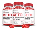 (3 Pack) Valiant Keto ACV Gummies Extreme 2000MG Valant Keto Gummies Apple Cider Vinegar Formed with Pomegranate Beet Buice Powder B12 Vegan Non GMO 180 Gummys