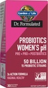 Κήπος Ζωής Dr Formulated Γυναικεία pH Προβιοτικά 50 Billion CFU, Pre + Pro + Postbiotics - Digestive, ανοσοποιητική και κολπική υποστήριξη, πατάτα, ακακία, μεταβιοτικοί μεταβολίτες, 30 ημέρες προσφοράς