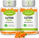 Lutein Gummies 25mg - Βιταμίνες ματιών Lutein & Zeaxanthin Συμπληρώματα υγείας ματιών για ενήλικες, Sugar Free Eye Health Gummies συμπλήρωμα - Υποστήριξη Όραμα, ωχρό, μπλε φως φιλτράρισμα (120 Κόμβος)