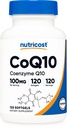 Nutricost CoQ10 Softgels (120 Servings, 100 mg Per Serving) - Better Absorption, Ultra Pure CoQ10 Supplement, Gluten Free and Non-GMO