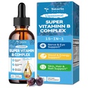 15-σε-1 Liposomal Vitamin B Complex Pro, χωρίς ζάχαρη B Complex σταγόνες με B1, B2, B3 Niacinamide, Choline, B5, B6, B7 Biotin, Inositol, Folate, B12, Ψευδάργυρος, Λουτεΐνη, Zeaxanthin, Taurine & Vit. C, 2 fl ozitol, Folate, B12, Zinc, Lutein, Zeaxanthin, Taurin & Vit. C, 2 fl ozitol, 2 fl oz