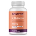 BESTVITE L-Glutamine 500mg per Capsule (240 Capsules) - No Dicalcium Phosphate - No Stearates - Non GMO - Gluten Free - Gut Health Support