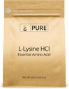 Καθαρά πρωτότυπα συστατικά L-Lysine HCl (8 oz) Άλφα Amino Acid, μη-GMO, χωρίς γλουτένη