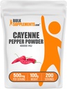 BulkSupplements.com Cayenne Pepper 40000 HU Powder - Capsaicin Supplements, Cayenne Pepper Powder - Vegan & Gluten Free, 500mg per Serving, 100g (3.5 oz) (Pack of 1)