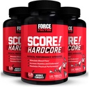 Δύναμη Παράγοντας SCORE! Hardcore, 3-Pack, Nitric Oxide Booster συμπλήρωμα για τους άνδρες με L-Citrulline, Yohimbe, Black Maca & B Βιταμίνες για να ενισχύσει την αύξηση Stamina, Maximize Φυσική Απόδοση, 360 δισκία