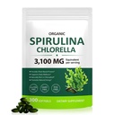Spirulina Chlorella Capsules,17-in-1 Supergreens Blend Rich in Protein, Chlorophyll, Vitamins, Supports Energy, Immune & Gut Health, Easy Absorption,300 Softgels