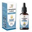 L-Methylfolate 15mg + Methyl B12 Liquid Drops, No Fillers, High Potency Sublingual Formula, Active 5-MTHF & Bioactive B12 for Mood, Cognitive Health & Methylation Support, Berry Flavor (2oz)