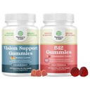 Bundle of Vision Support Gummies for Adults - Lutein and Zeaxanthin Supplements for Eye Health - Lutein Eye Vitamins and Vitamin B12 Gummies - Sugar Free Vitamin B12 for Energy & Mood Support