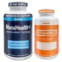 Macuhealth Plus+ Eye Vitamins with Lutein, Zeaxanthin & Meso-Zeaxanthin Combined with Liposomal Vitamin C 1000mg with Fat-Soluble Antioxidants to Support Eye, Brain & Overall Health – 3-Month Supply