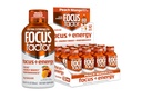 Focus Factor Extra Strength Focus + Energy Shots - 12 x 2oz Bottles (Peach Mango Flavor) - Powered by Nootropics with Caffeine, L-Theanine, Ginkgo, Bacopa, L-Tyrosine, Alpha GPC