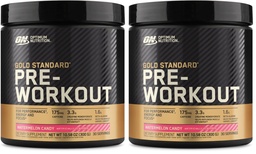 Optimum Nutrition Gold Standard Pre-Workout,Vitamin D for Immune Support,with Creatine,Beta-Alanine,and Caffeine for Energy,Keto Friendly,Watermelon Candy,30 Servings (Packaging May Vary),(Pack of 2)
