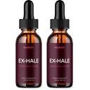 mullein Exhale Drops for Lungs: 2oz, Tincture w/Warming Comfort Sensation - Turmeric, Ginger, Cinnamon, Raw Honey, & More - Clear Up, Recover, & Restore Your Breathing Power - 2 Pack