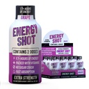 Grape Extra Strength Energy Shot 12 pk – 260mg Natural Caffeine B12 B6 – Energy & Focus Support – 2 Servings Sugar Free Zero Calorie Green Tea B-Vitamins Electrolytes Vegan – 1.93 fl oz