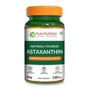 Pure Nutrition Natural Astaxanthin 4 mg | 120 Capsules | Haematococcus pluvialis algal Biomass | Supports Overall Health and Daily Wellness| Plant-Based Formula for Men & Women