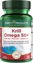 Προϊόντα καθαρότητας Κριλ Ωμέγα 50 (Krill + Fish Oil Blend 1000mg + Ασταξανθίνη 500mcg + φωσφολιπίδια 200mg + Βιταμίνη D 500 IU) - 60 Mini Softgels
