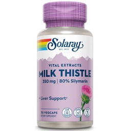 SOLARAY Γάλα Γαϊδουράγκαθο Εκχύλισμα 350 mg Εγγυημένα για να περιέχει 80% Σιλυμαρίνη, παραδοσιακή υποστήριξη ήπατος, Vegan & Lab Επαληθευμένο για την ποιότητα, 60 ημέρα εγγύηση επιστροφής χρημάτων, 30 υπηρεσίες, 30 VegCaps