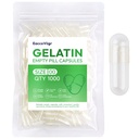 Size 00 Gelatin Empty Capsules - 1000 Count Clear Empty Pill Capsules, Fillable Empty Gel Capsule for Homemade Vitamins & Powders, Easy for DIY Supplements