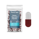 PureCaps USA - Empty Gelatin Capsules Size 00| 1,000 Separated Pills| Scarlet Red/White| Non-GMO Certified | SLS, Gluten, Preservative Free