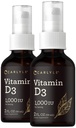 Carlyle Vitamin D3 1000IU Liquid Spray | 4 FL Oz (2 x 2 fl oz) | 2 Pack | Vegetarian, Non-GMO, Gluten Free Supplement