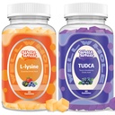 Well&Whole L-Lysine Gummies 1000mg and TUDCA 1000mg Gummies with Milk Thistle 500mg