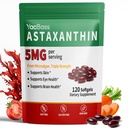 Astaxanthin Supplements 5mg - Premium Astaxanthin 120 Softgels for Eye, Brain, Skin & Immune Support, Microalgae Source, 4 Month Supply