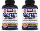 Force Factor Prostate Ultimate, Prostate Health Supplement for Men with Nettle & Saw Palmetto, #1 Urologist Recommended Ingredient to Support Urinary Flow, Bladder Emptying, 180 Caps (Pack of 2)