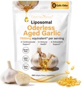 Obill NuTrance Aged Garlic Extract, 7500mg Odorless Organic Garlic Supplements, 2 Years Aged Garlic Extract, Grown Allium Sativum Bulb | Supports Immune & Antioxidant Health | Non-GMO, Gluten-Free