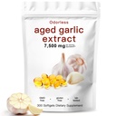 Aged Garlic Extract-300 Count Odorless Organic Garlic Capsules Supplement for Heart & Immune Support – Non-GMO, All-Natural Softgels, 2-Year Matured for Antioxidant Wellness